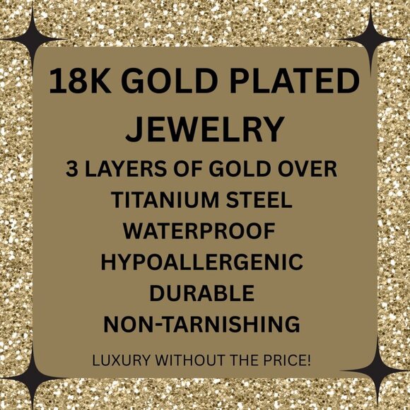 18K Gold Plated Women's Large Ring Adjustable Waterproof Hypoallergenic - Picture 14 of 14